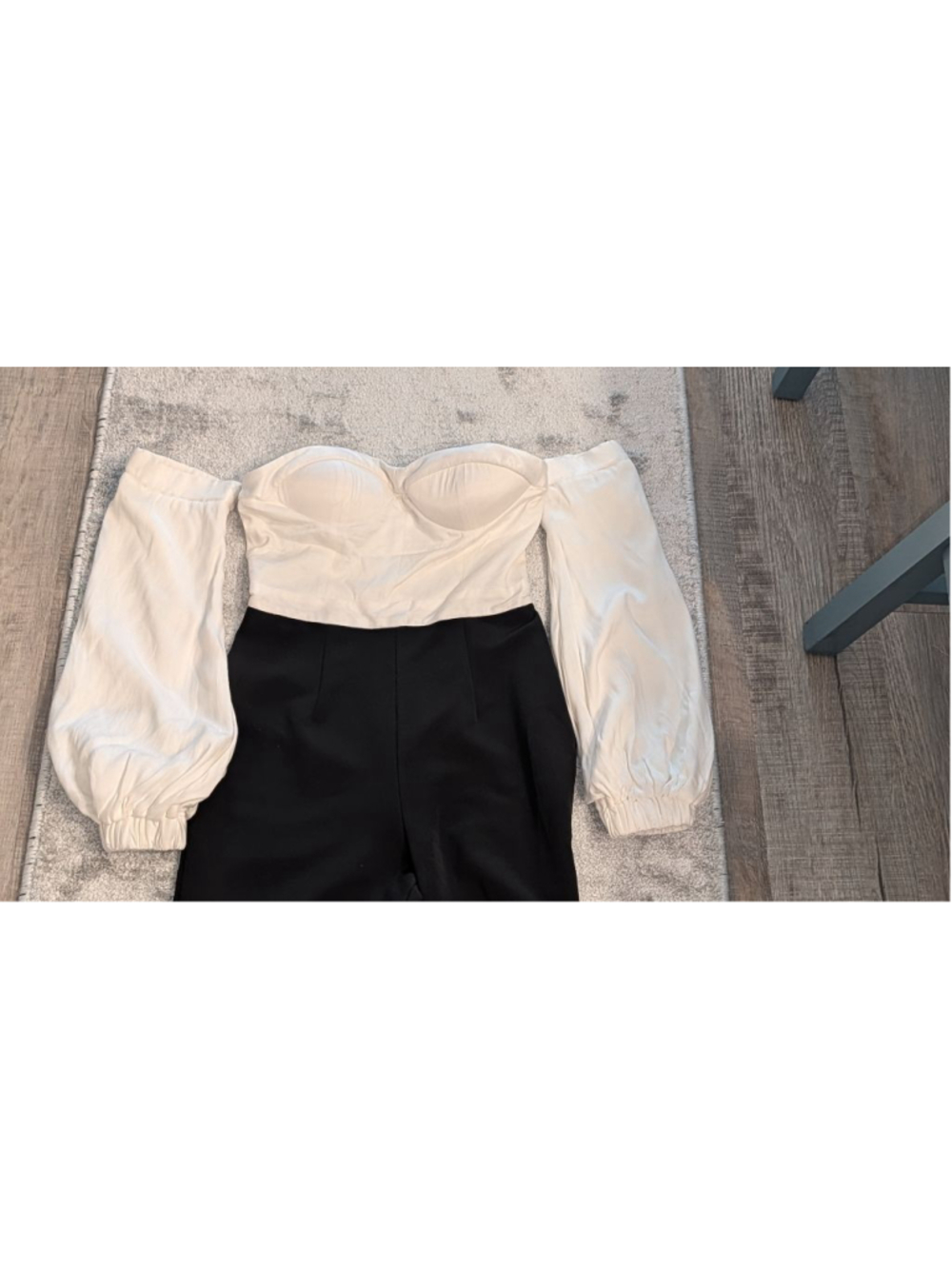 NBD Jumpsuit Black White Off Shoulder XS - Picture 10 of 14